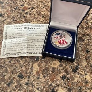 1999 colorized silver dollar